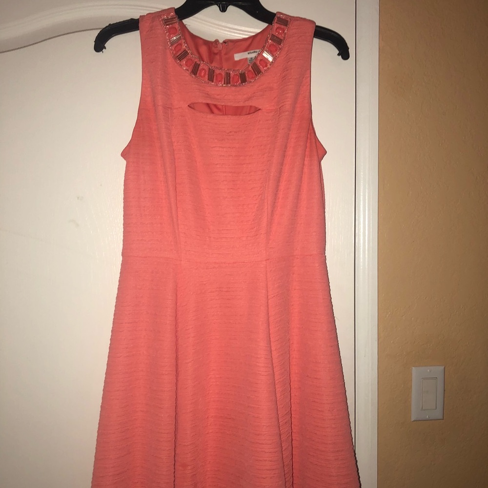 Coral dress - Practically new